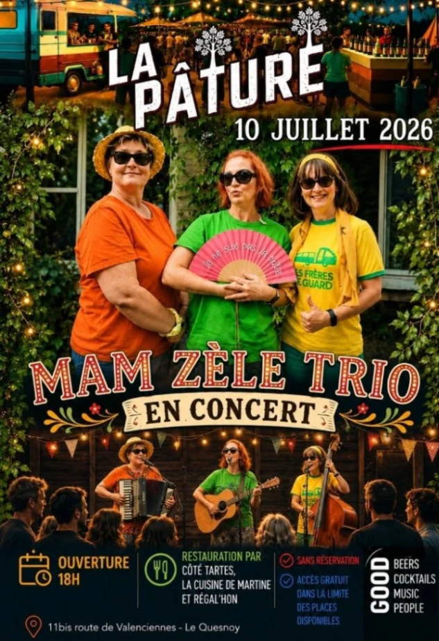 Concert: Mam Zèle Trio au Quesnoy — Événement