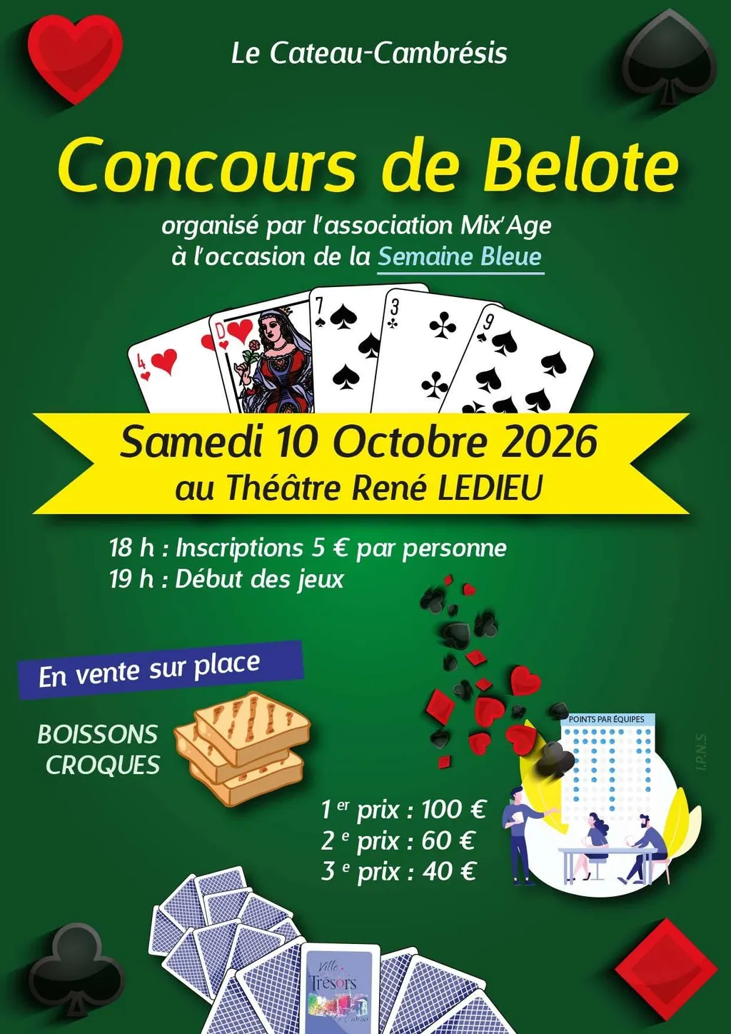 Concours de belote au Cateau-Cambrésis — Événement