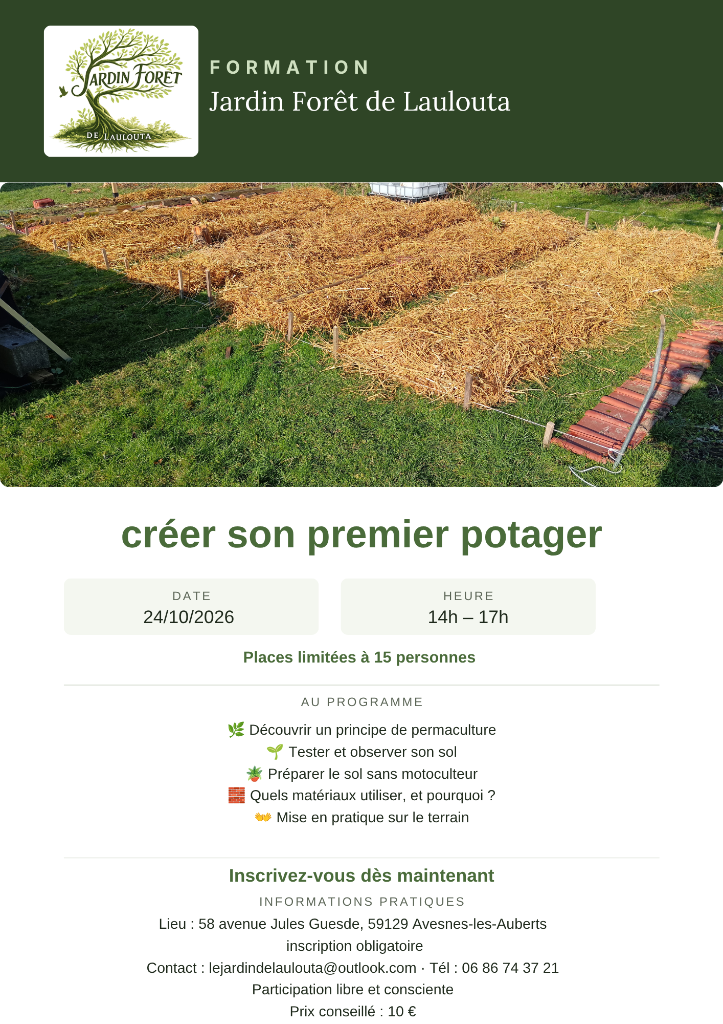 Crée son potager en permaculture  à Avesnes-les-Aubert — Événement