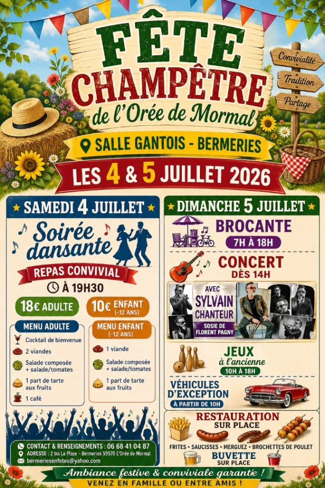 Fête champêtre à l'Orée de Mormal à Bermeries — Événement