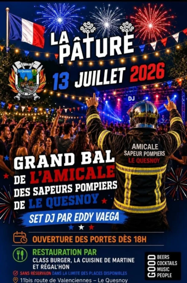 Grand bal de l'amicale des sapeurs-pompiers au Quesnoy — Événement