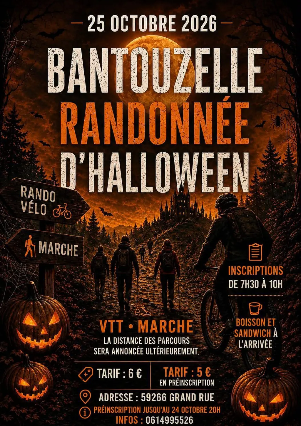 Grande randonnée d’Halloween à Bantouzelle — Événement