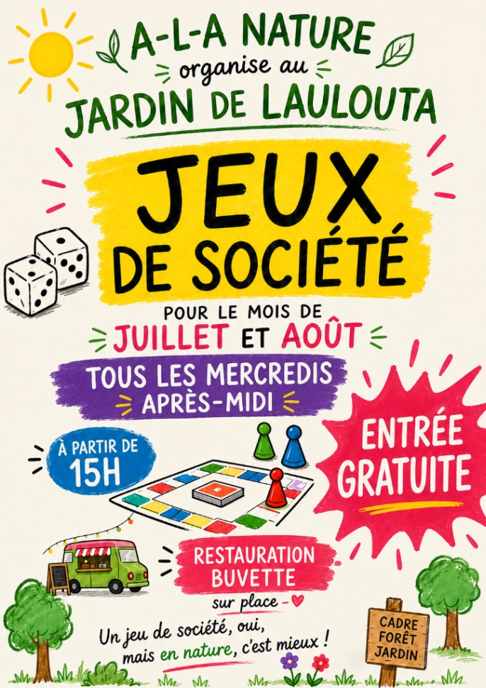 Jeux de société au jardin à Avesnes les Aubert — Événement
