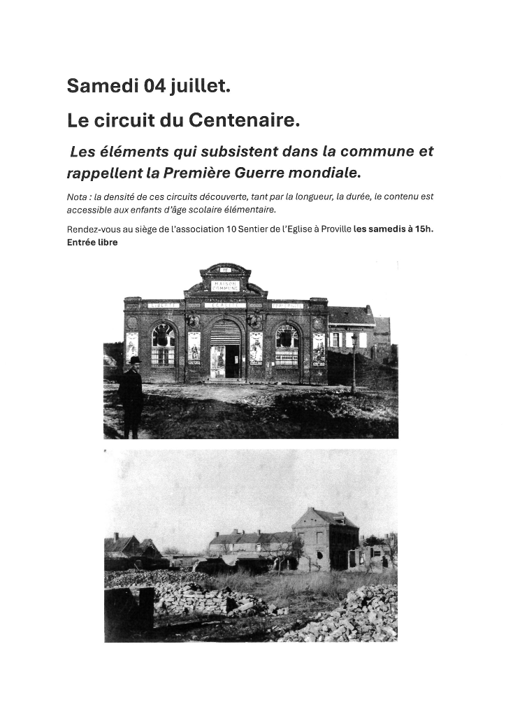 Le circuit du centenaire à Proville — Événement