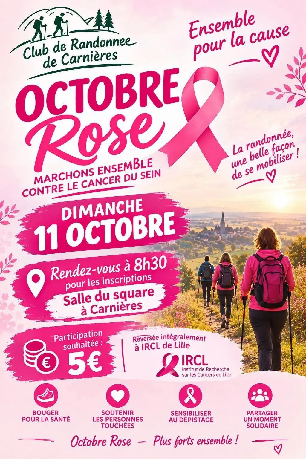 Marche rose à Carnières — Événement
