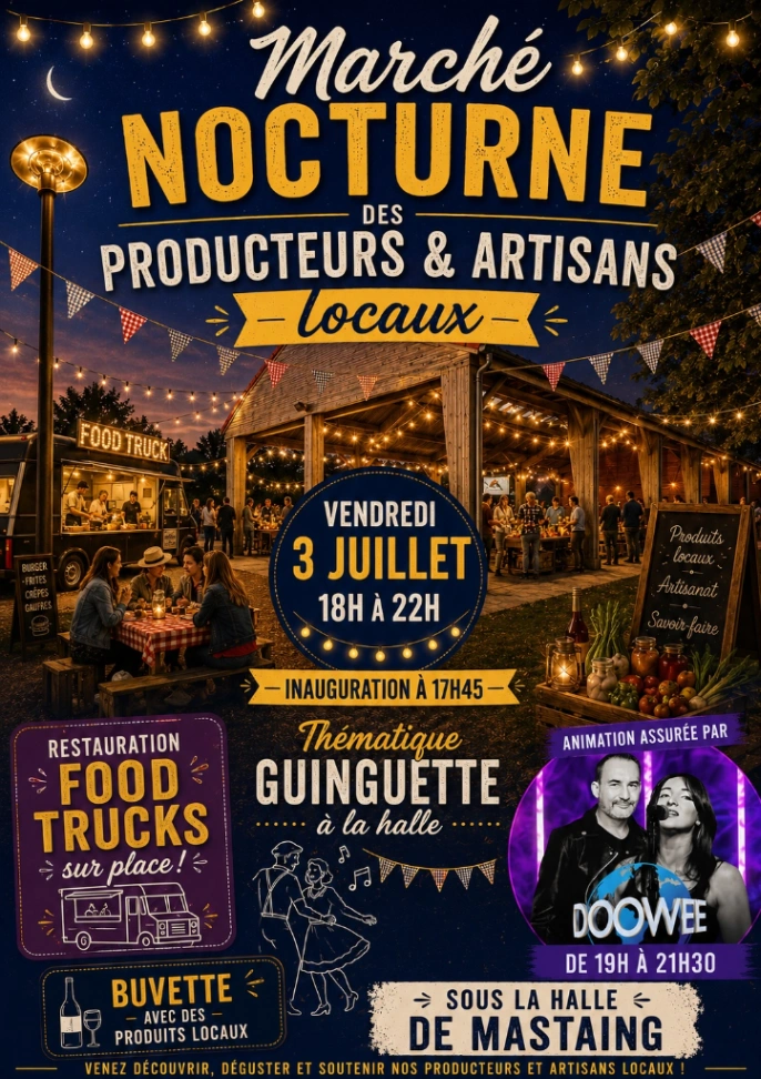 Marché nocturne des producteurs & artisans locaux à Mastaing — Événement