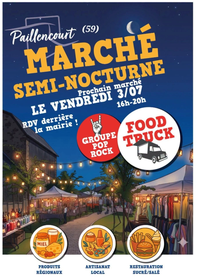 Marché semi-nocturne de Paillencourt — Événement