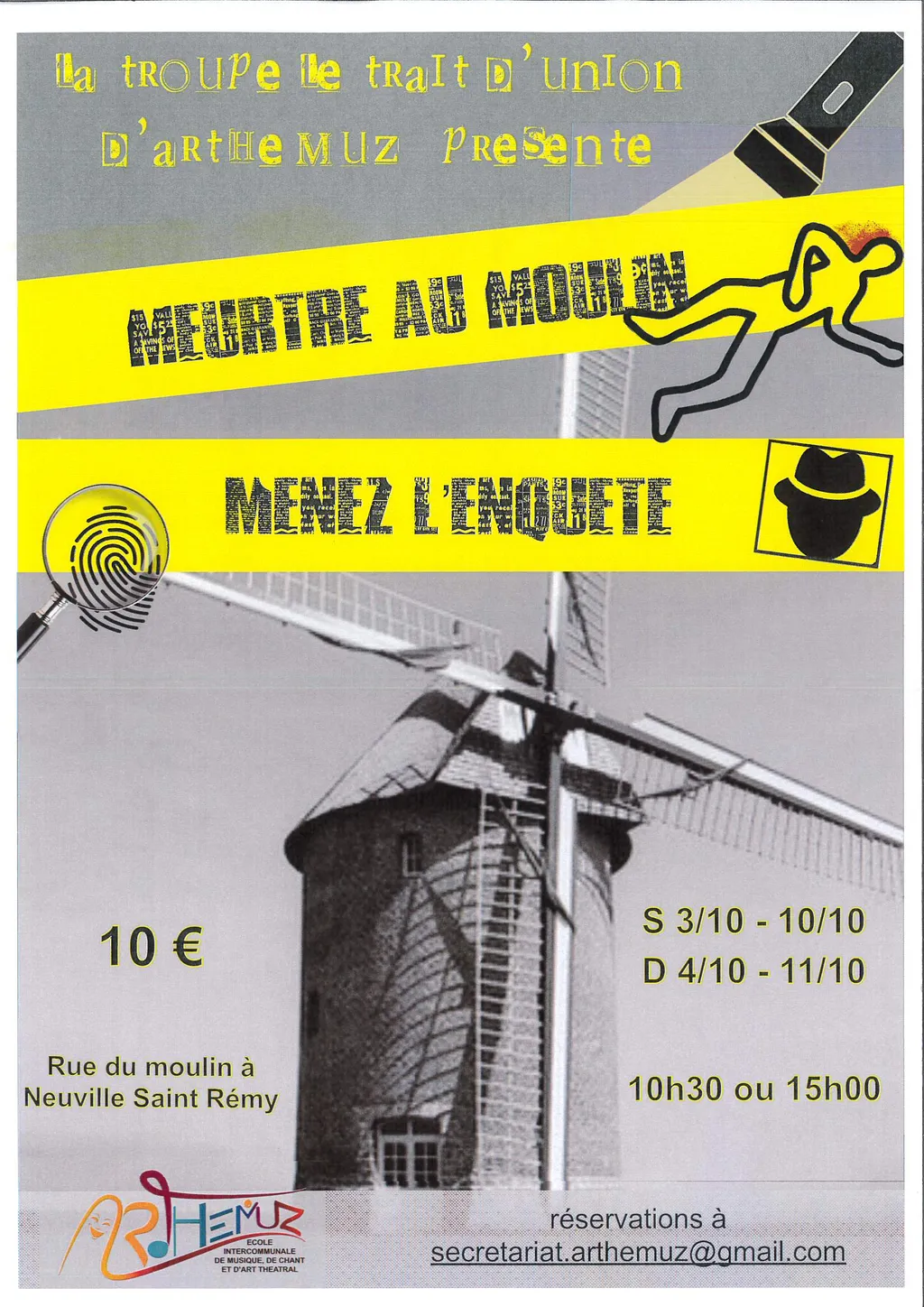 Meurtre au moulin: Menez l'enquête à Neuville-Saint-Rémy — Événement