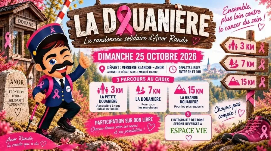 Octobre Rose : Randonnée solidaire, La Douanière à Anor — Événement