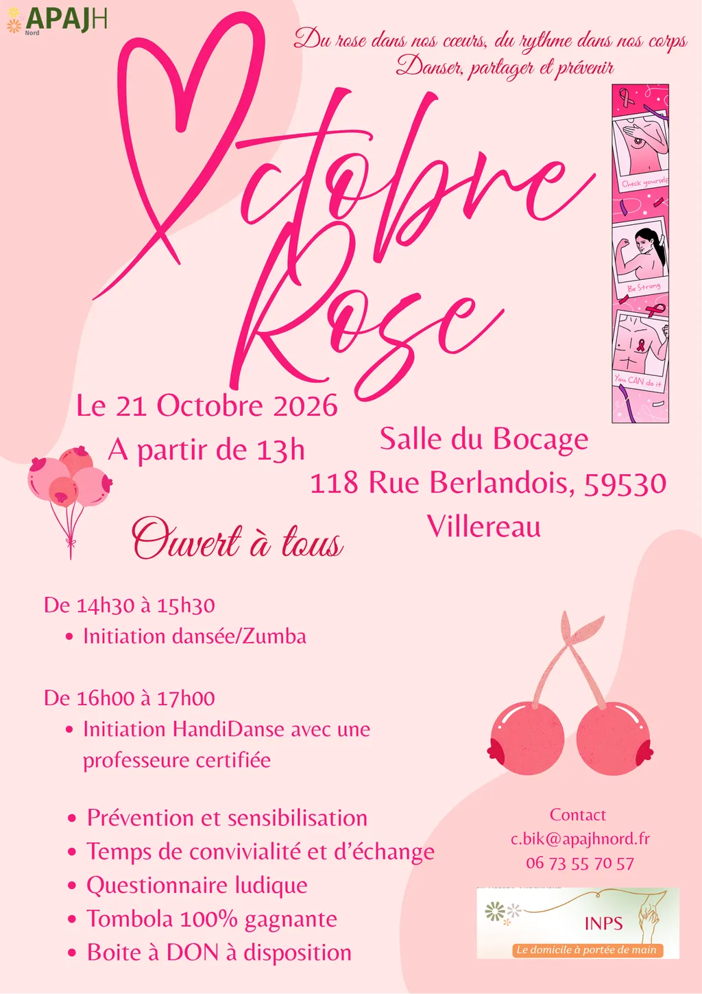 Octobre Rose: Atelier danse à Villereau — Événement