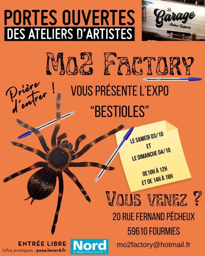 Portes ouvertes des ateliers d'artistes : MO2 Factory à Fourmies — Événement