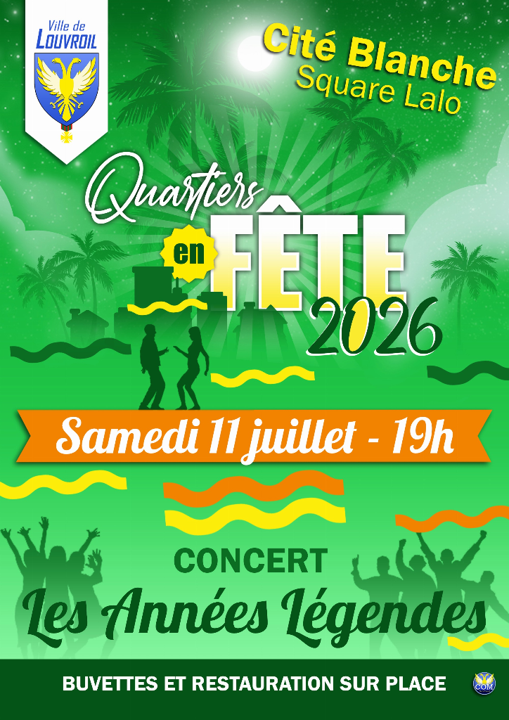 Quartier en fête: Concert Les Années Légendes à Louvroil — Événement