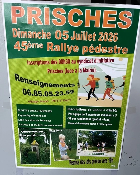 Rallye pédestre à Prisches — Événement