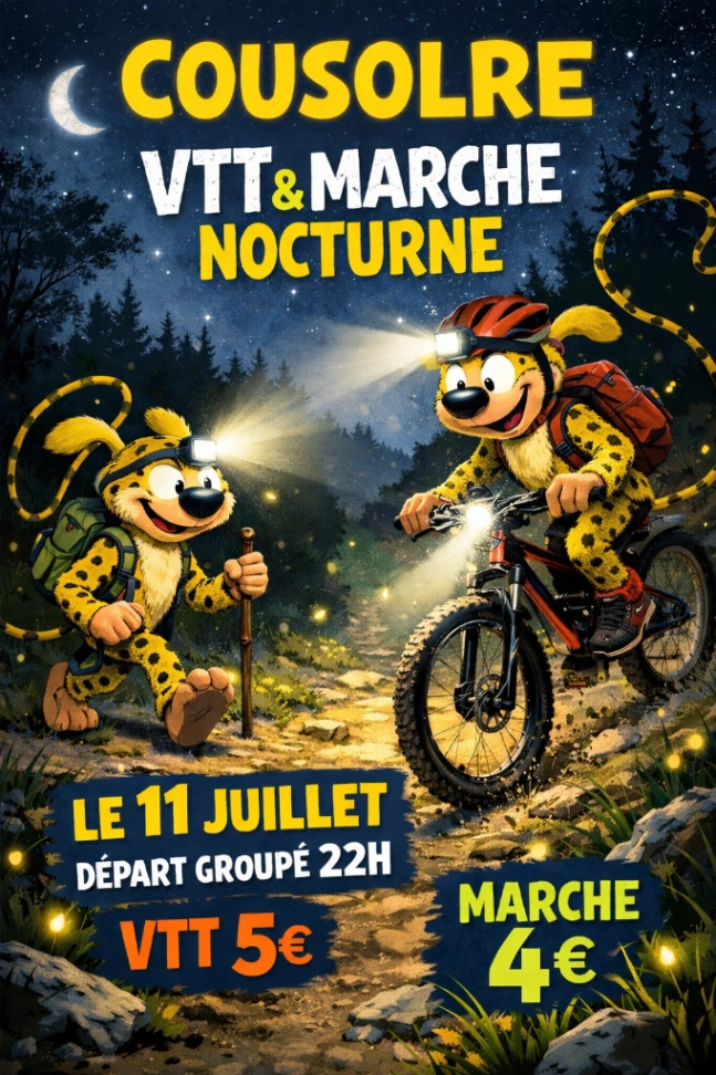 Randonnée pédestre et VTT nocturne à Cousolre — Événement