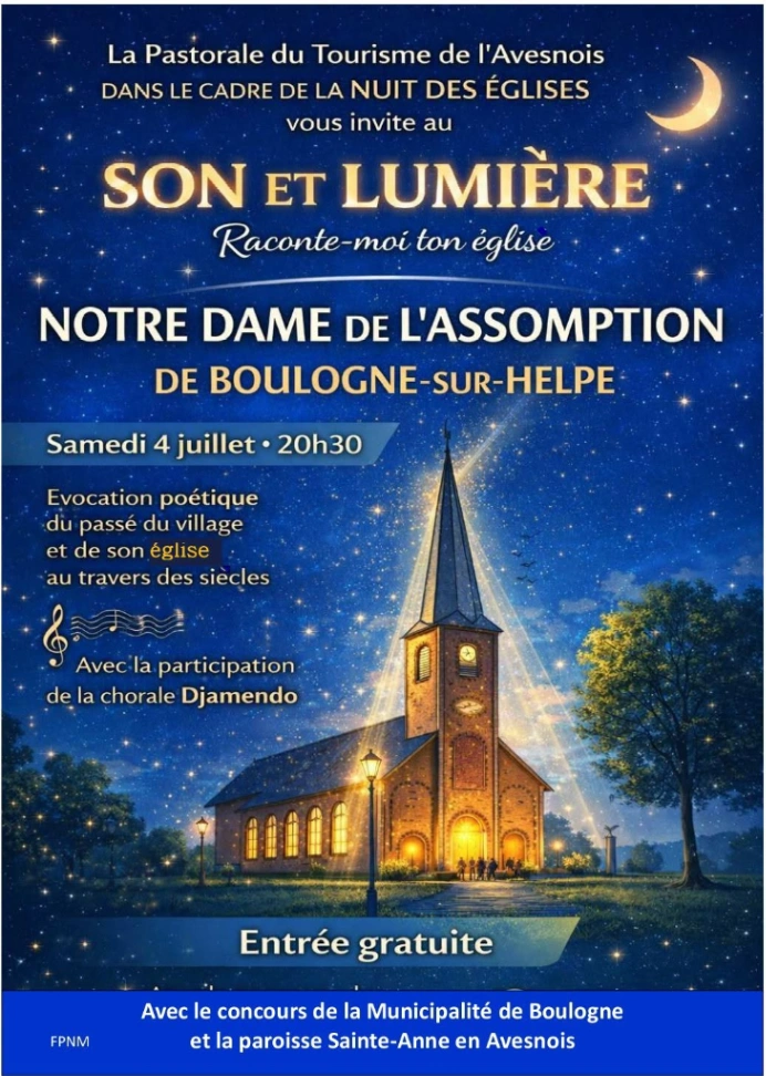 Son et Lumière: Eglise ND de l'Assomption à Boulogne-sur-Helpe — Événement
