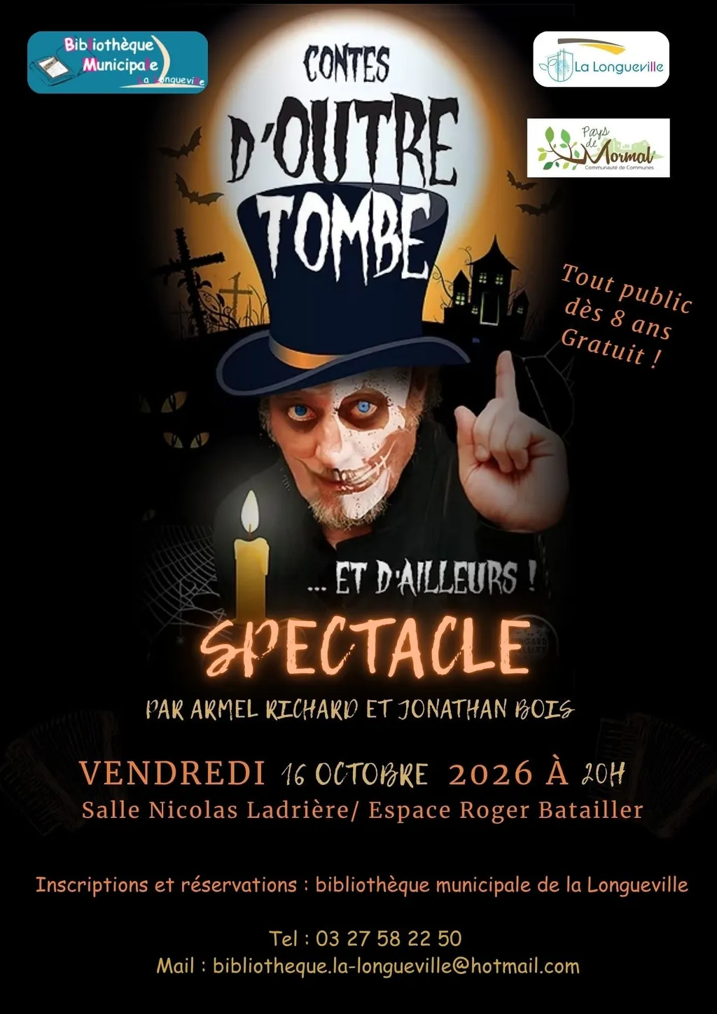 Spectacle : Contes d'outre tombe et d'ailleurs... à La Longueville — Événement