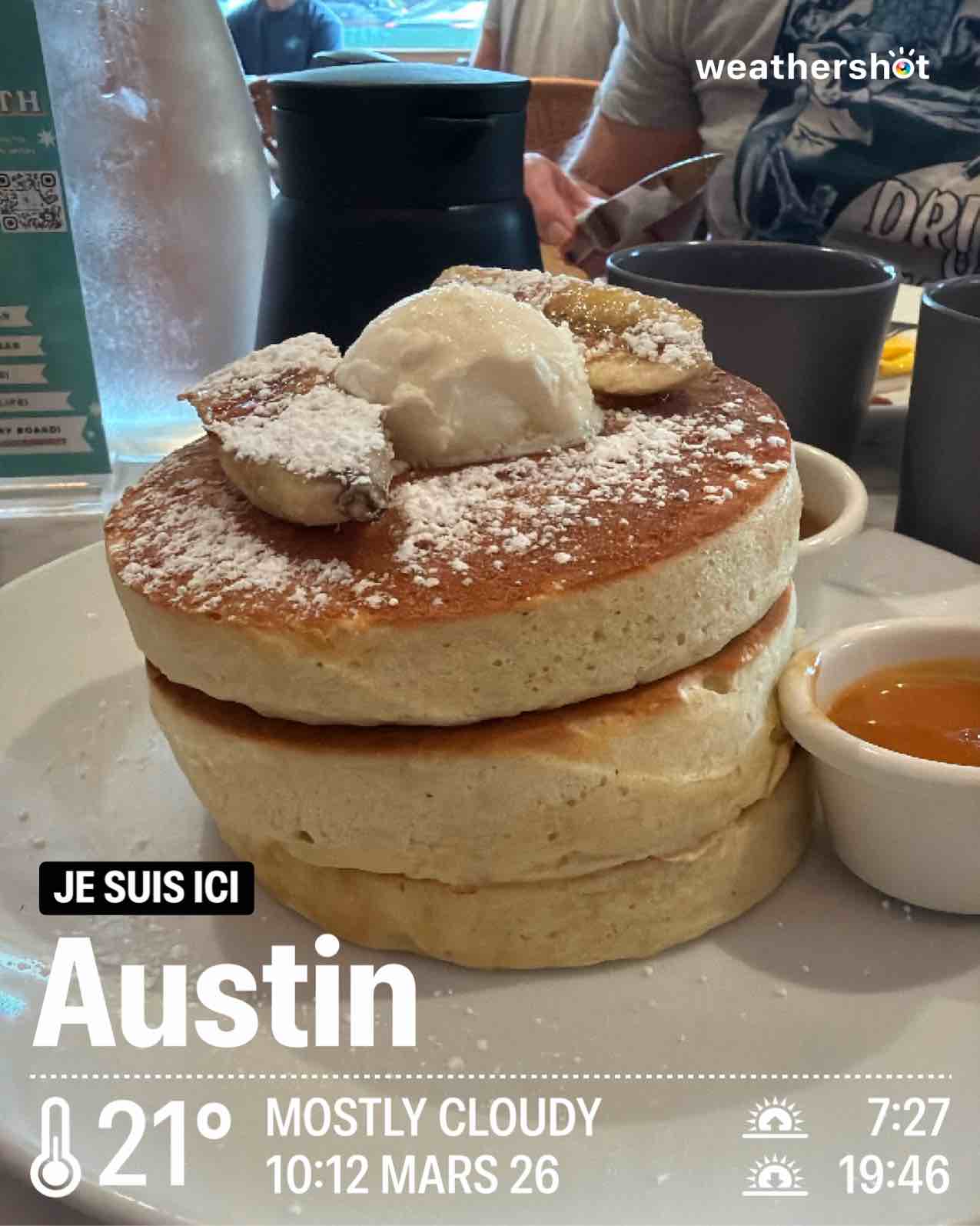 Partly cloudy weather in Austin, 70°F — March 26, 2026 (community photo)