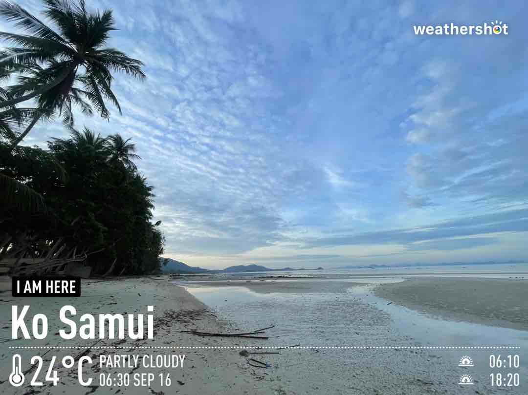 Weather in Amphoe Ko Samui, 24°C — September 16, 2021 (community photo)