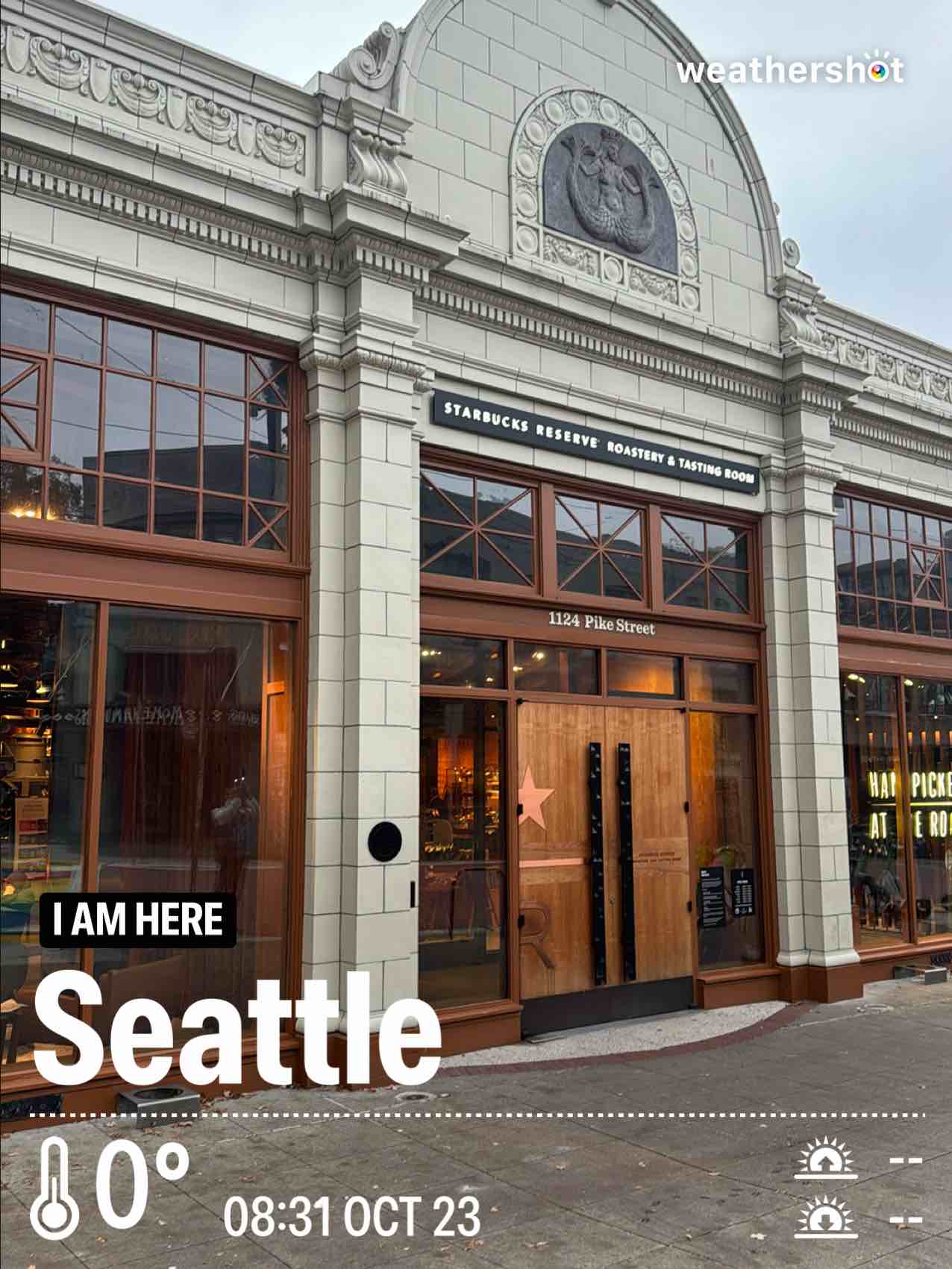 Weather in Seattle, 32°F — October 23, 2024 (community photo)