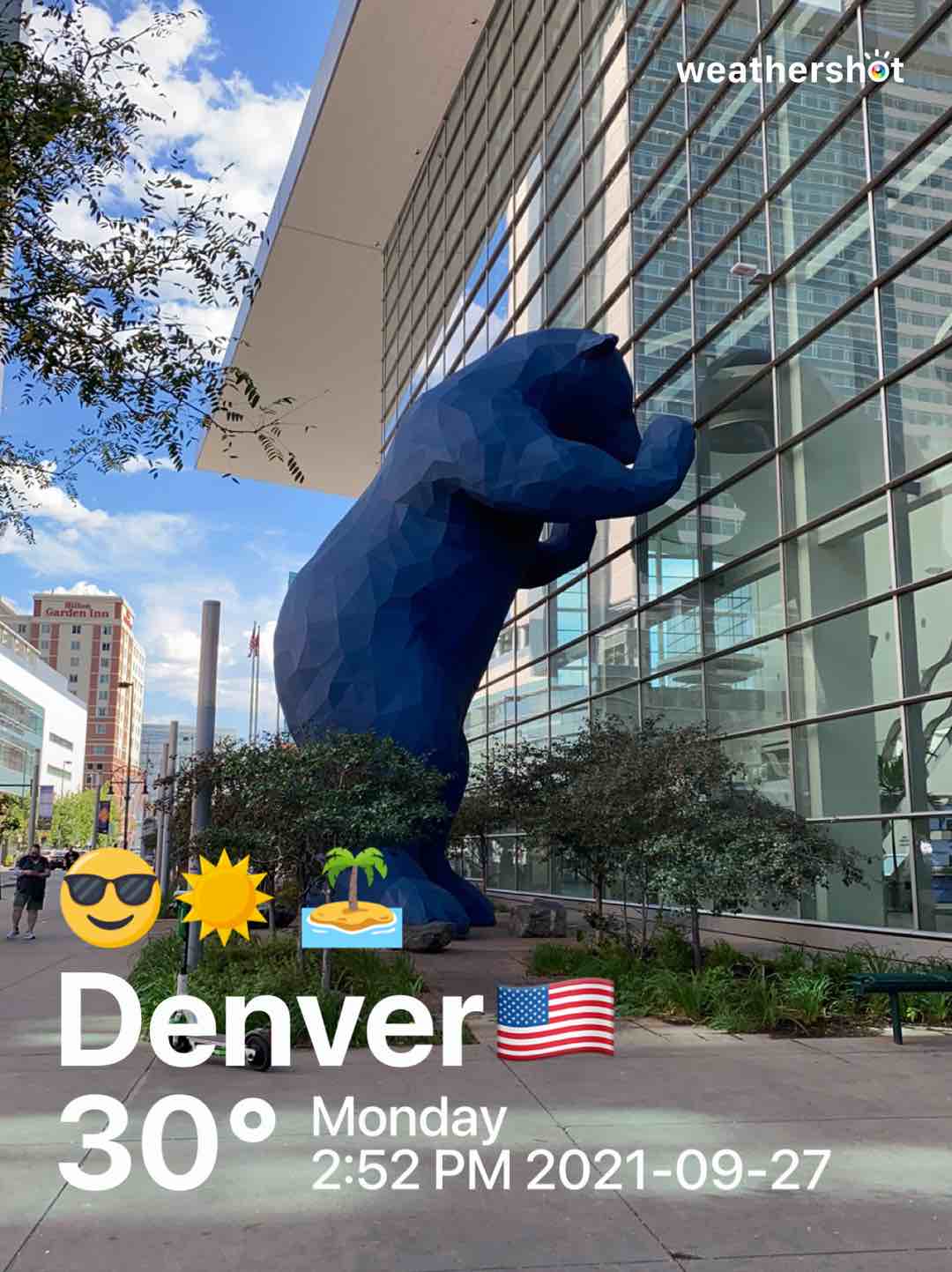 Clear weather in Denver, 86°F — September 27, 2021 (community photo)