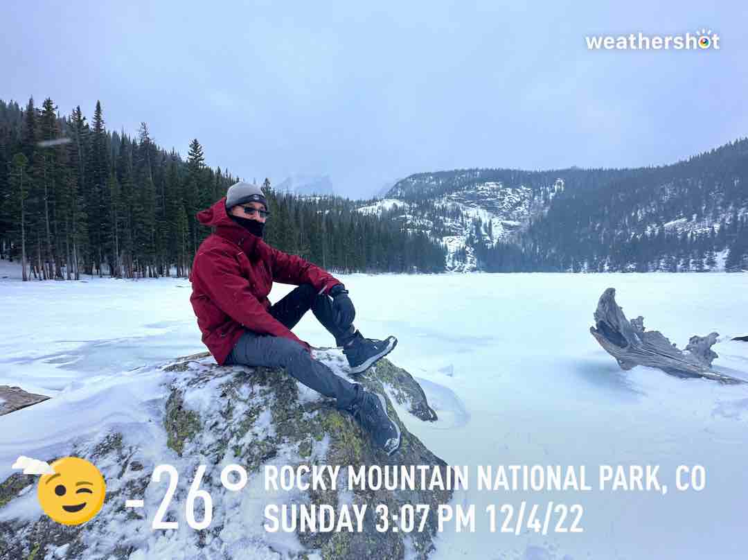 Cloudy weather in Estes Park, 32°F — January 15, 2024 (community photo)