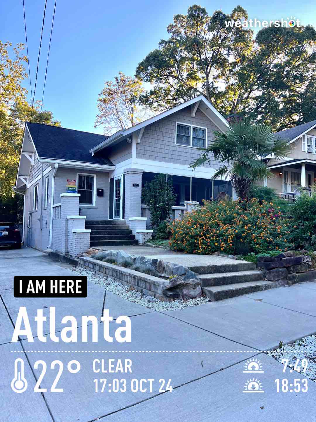 Clear weather in Atlanta, 72°F — October 24, 2023 (community photo)