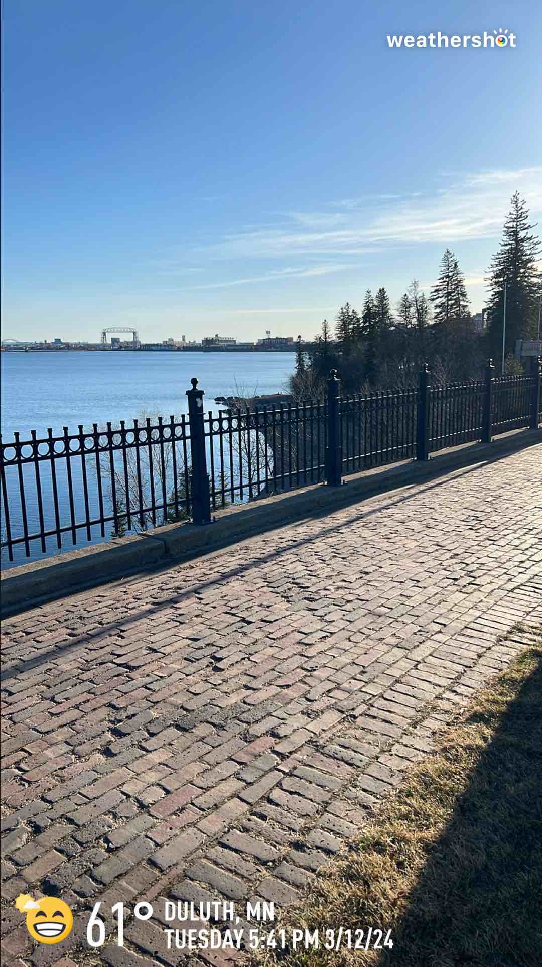 Partly cloudy weather in Duluth, 61°F — March 12, 2024 (community photo)