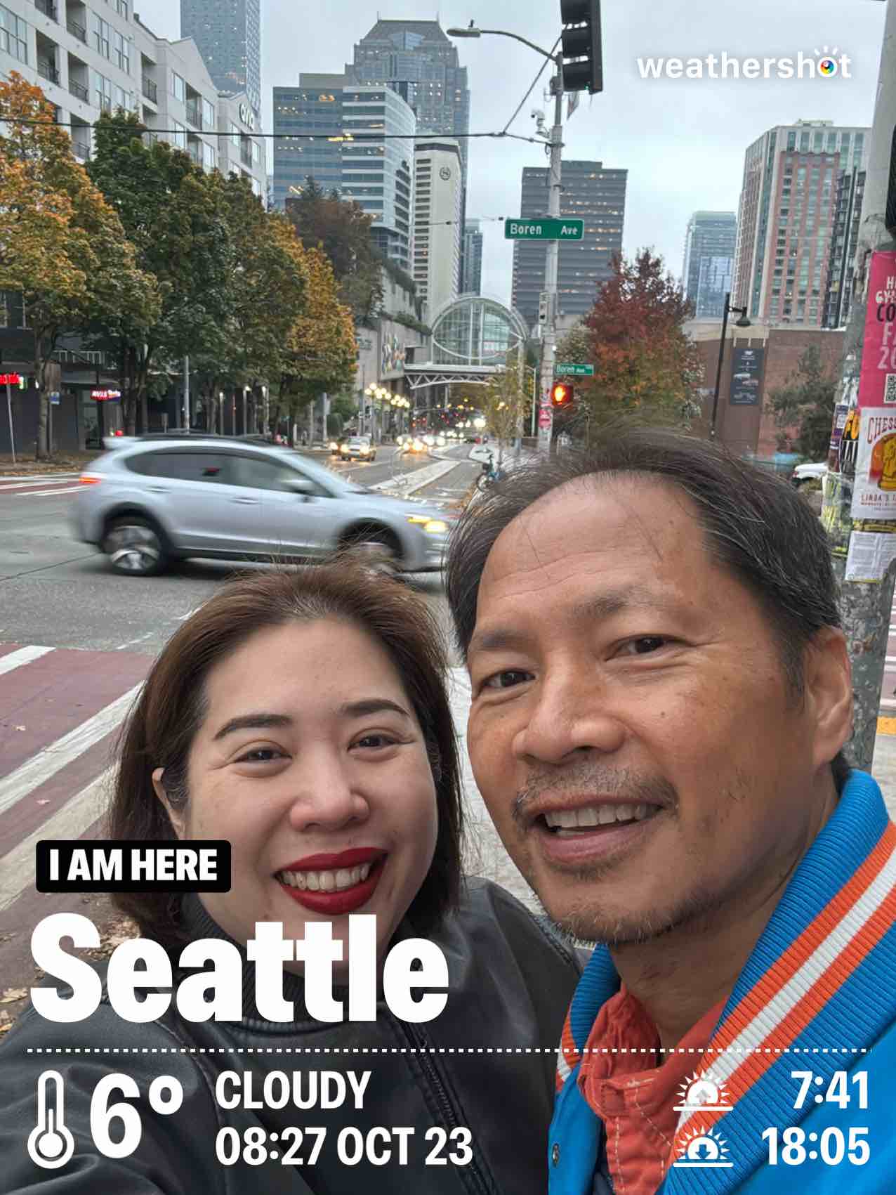 Cloudy weather in Seattle, 43°F — October 23, 2024 (community photo)
