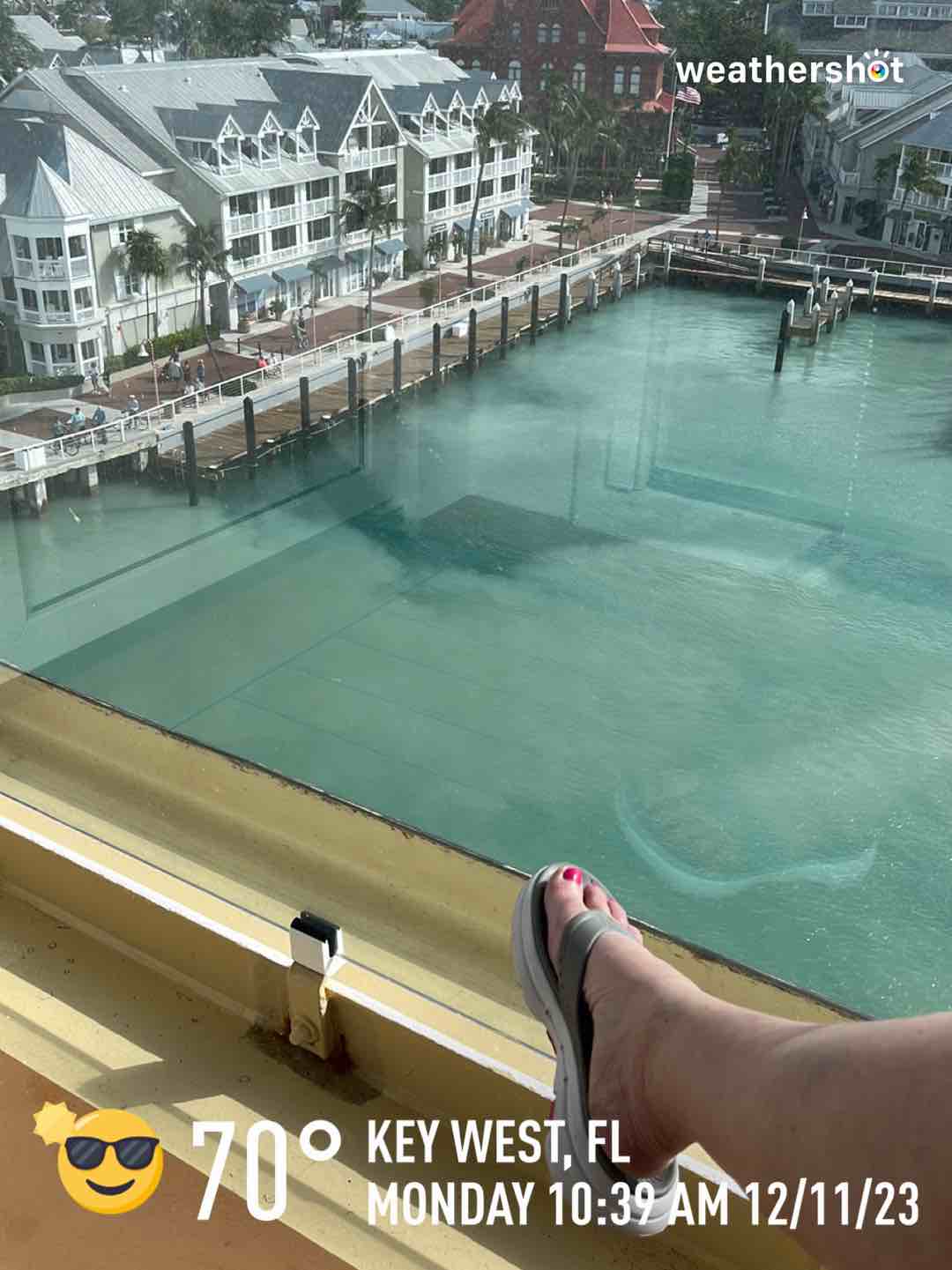 Clear weather in Key West, 70°F — December 11, 2023 (community photo)