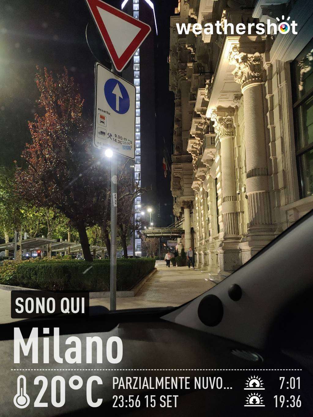 Weather in Milano, 20°C — September 15, 2023 (community photo)