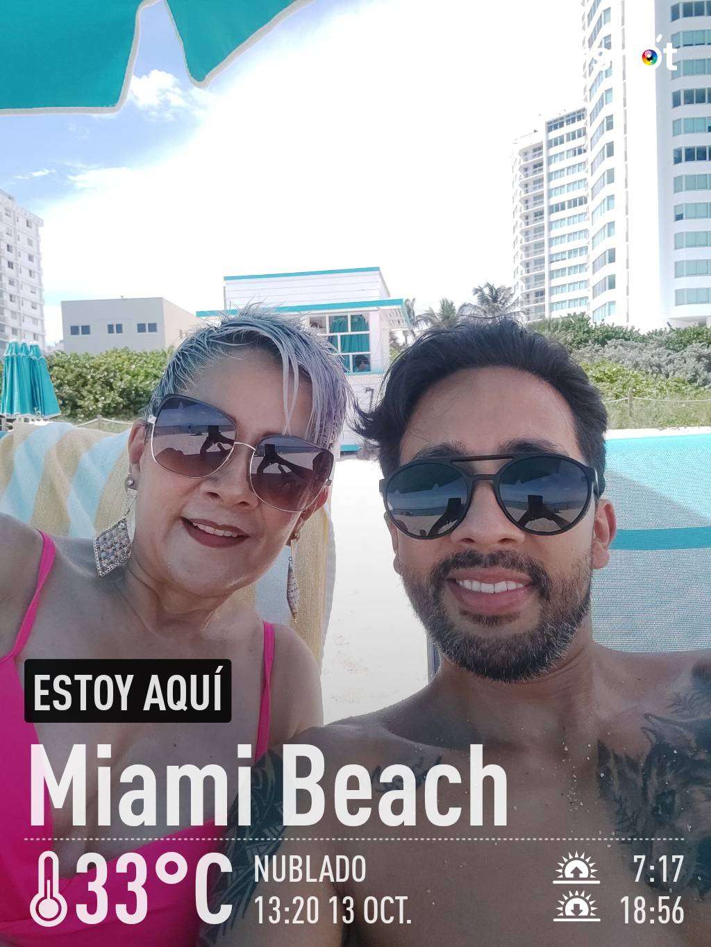 Cloudy weather in Miami Beach, 91°F — October 13, 2023 (community photo)