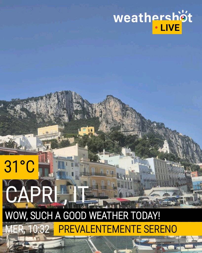 Clear weather in Napoli, 31°C — August 26, 2026 (community photo)