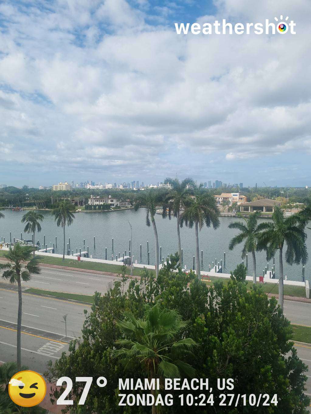 Cloudy weather in Miami Beach, 81°F — October 27, 2024 (community photo)