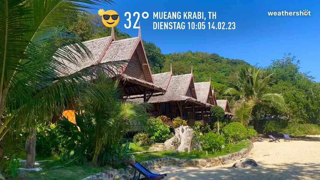 Sunny weather in Tambon Ao Nang, 27°C — February 14, 2023 (community photo)
