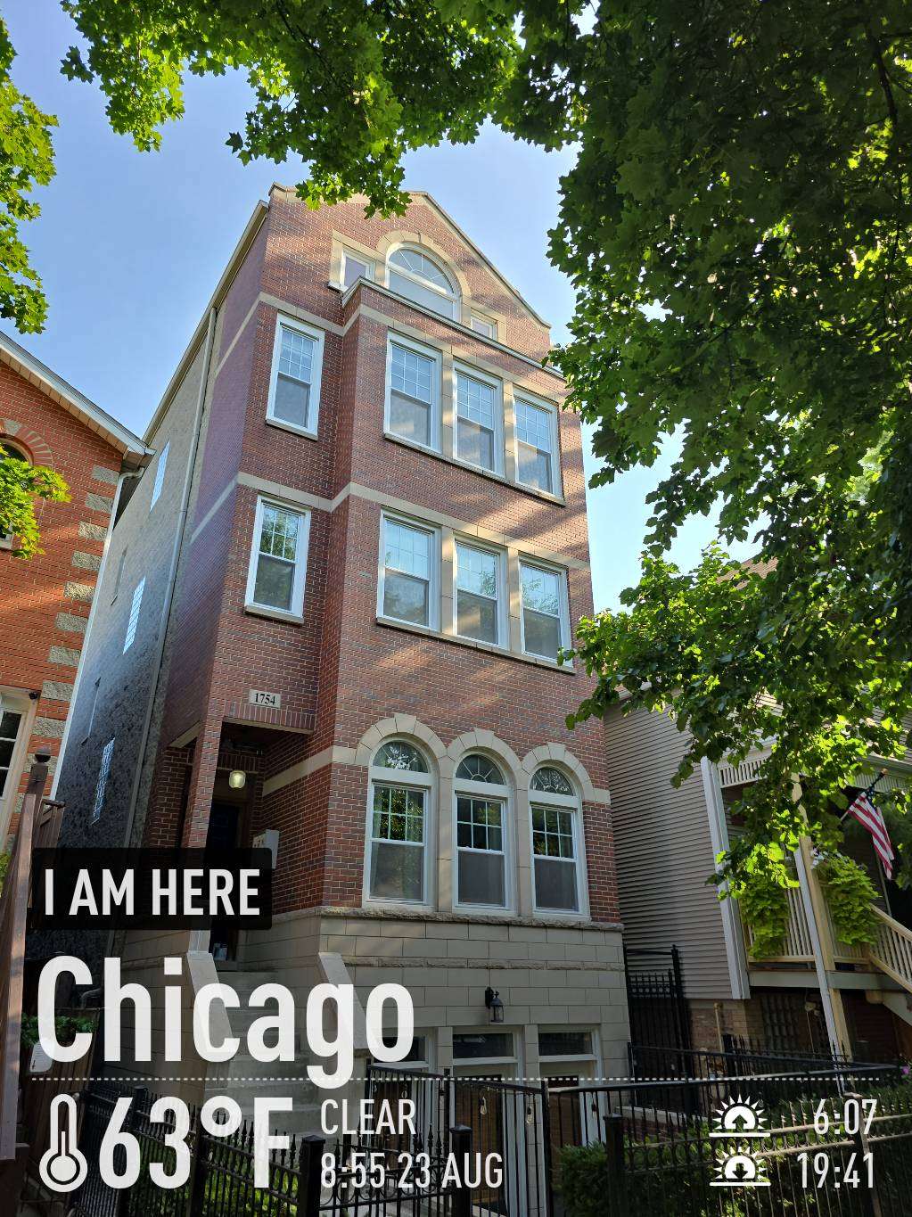 Sunny weather in Chicago, 63°F — August 23, 2024 (community photo)