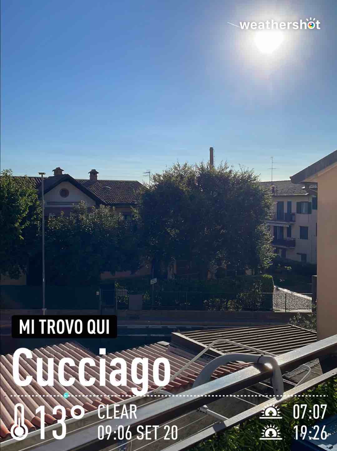 Weather in Cucciago, 13°C — September 20, 2022 (community photo)