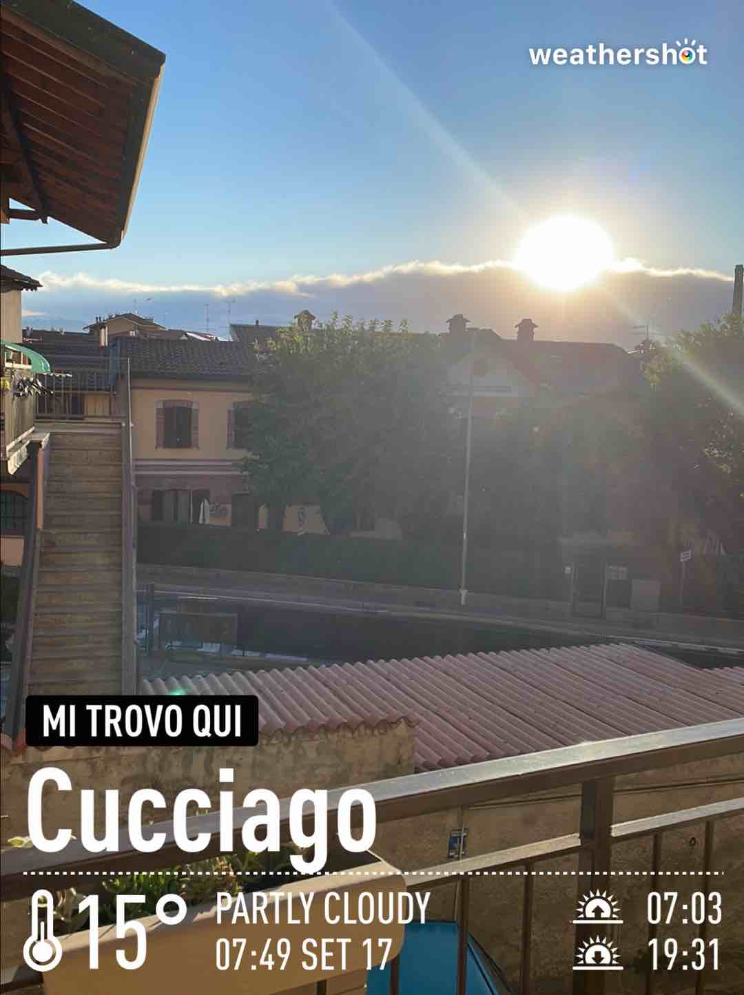 Weather in Cucciago, 15°C — September 17, 2022 (community photo)