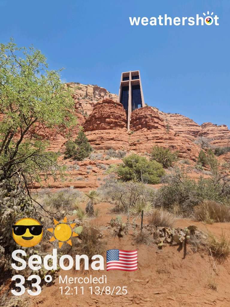 Clear weather in Sedona, 91°F — August 13, 2025 (community photo)
