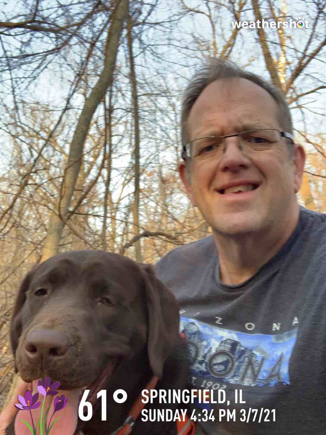 Partly cloudy weather in Springfield, 61°F — March 7, 2021 (community photo)