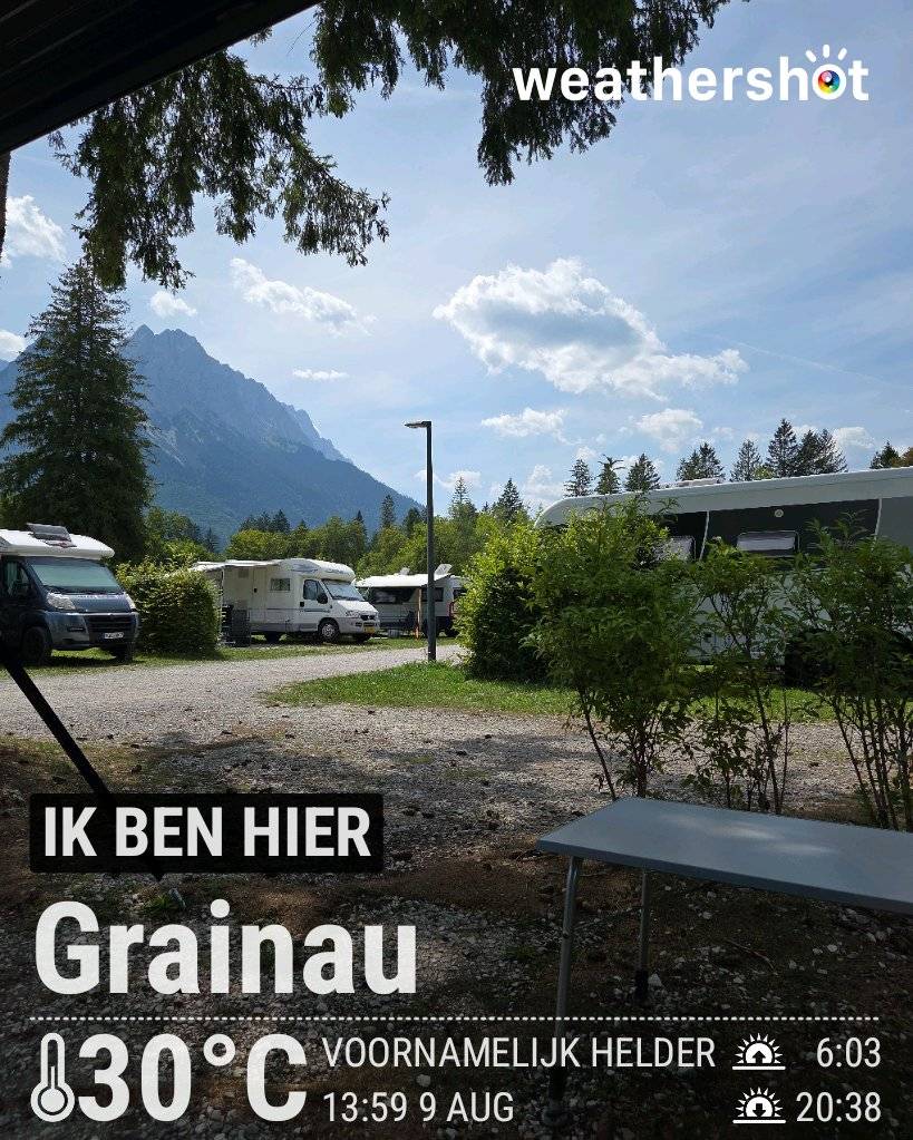 Clear weather in Grainau, 30°C — August 9, 2026 (community photo)
