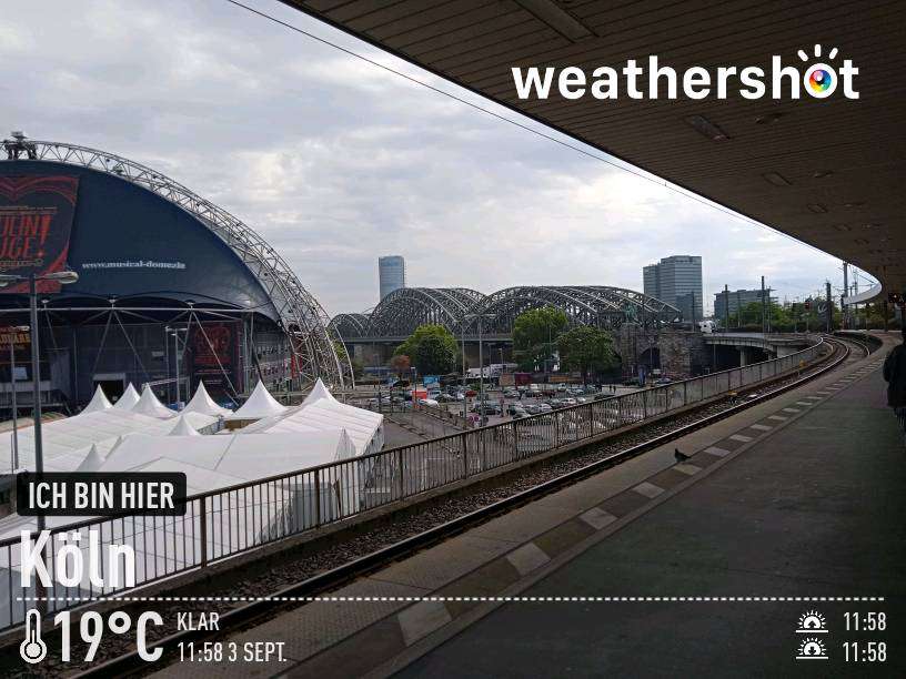 Weather in Köln, 19°C — September 3, 2022 (community photo)
