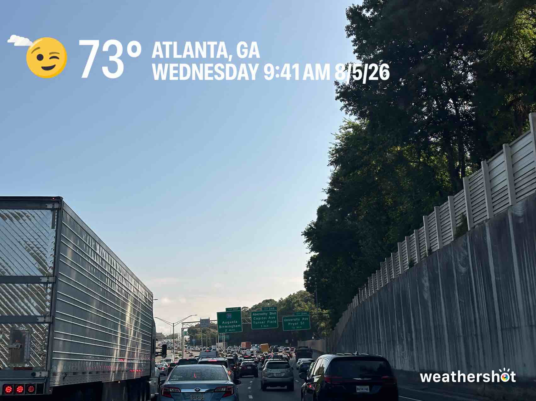 Cloudy weather in Atlanta, 73°F — August 5, 2026 (community photo)