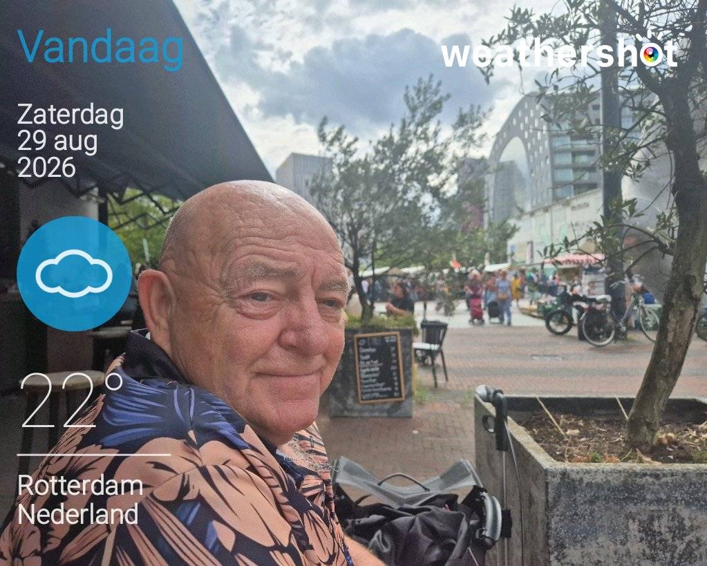 Cloudy weather in Rotterdam, 22°C — August 29, 2026 (community photo)