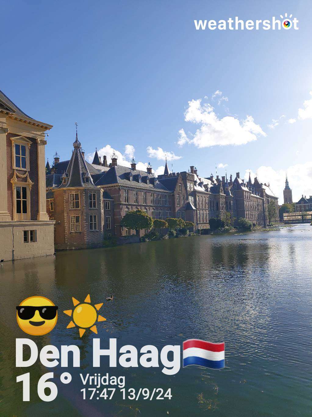 Clear weather in Den Haag, 16°C — September 13, 2024 (community photo)