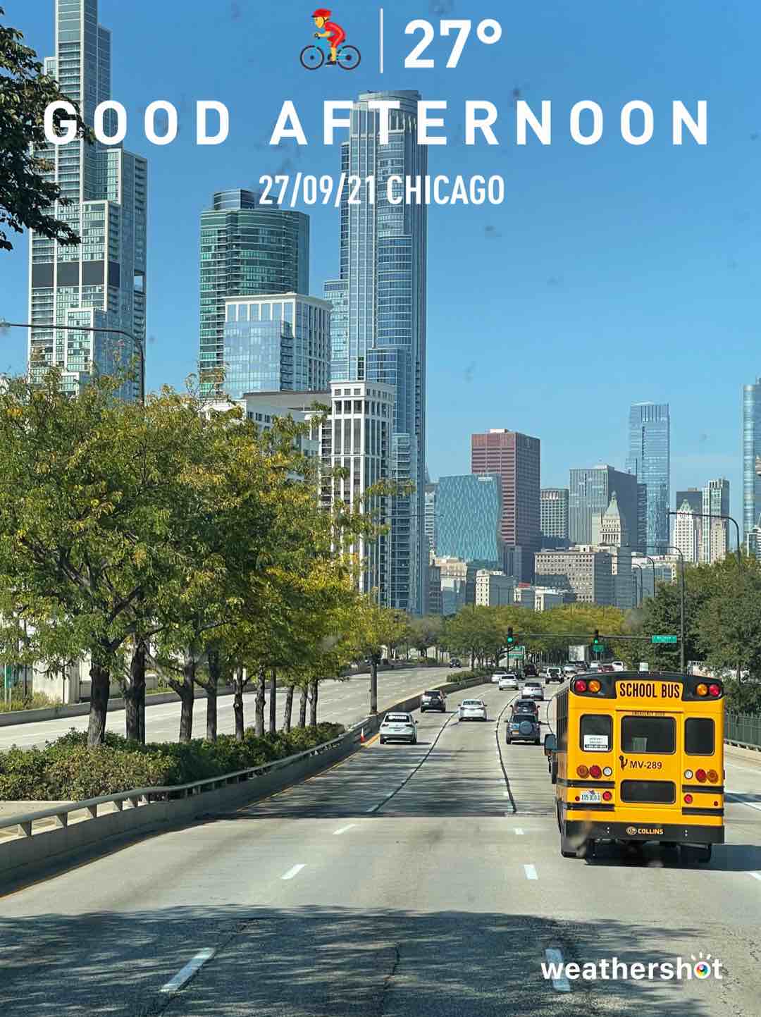 Clear weather in Chicago, 81°F — September 27, 2021 (community photo)