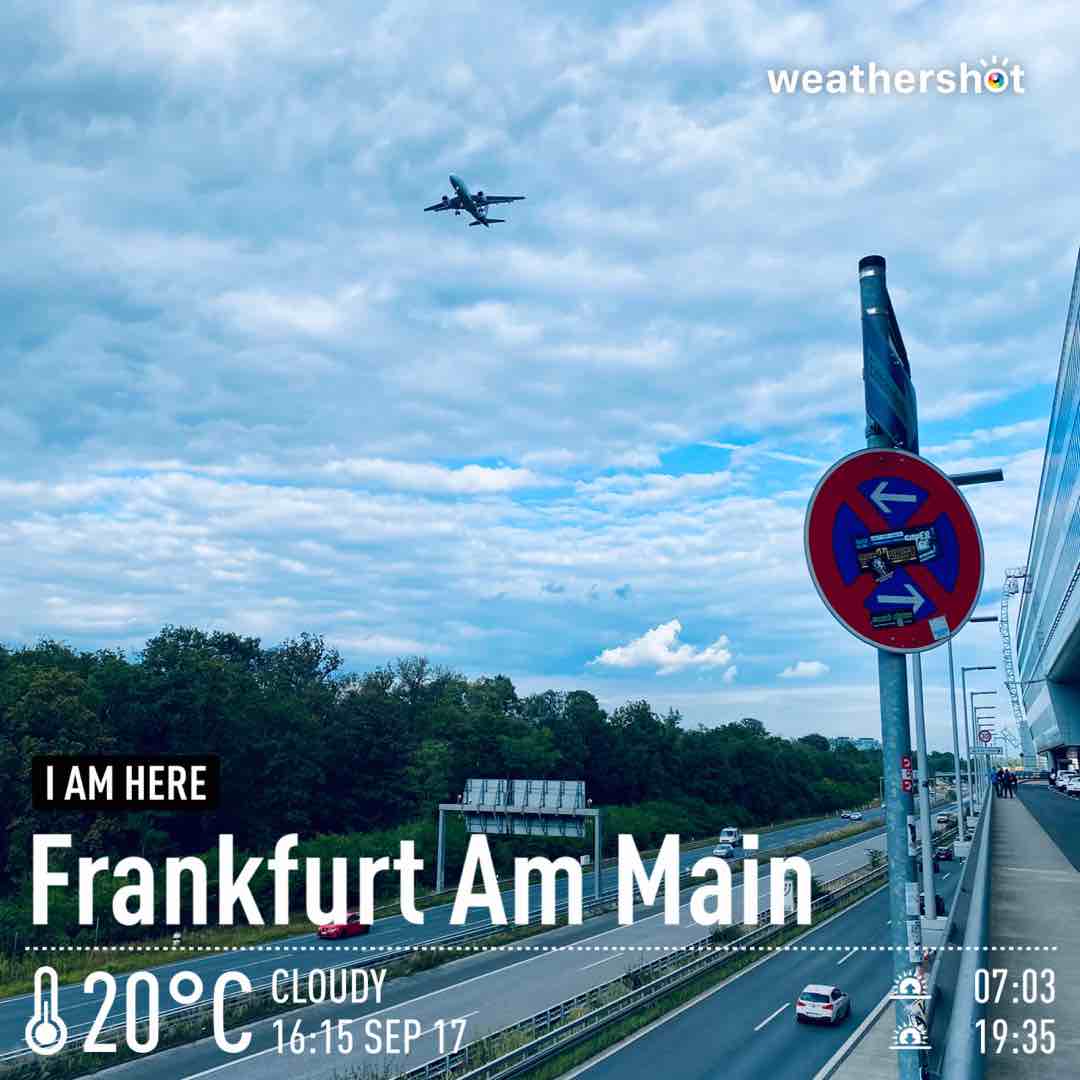 Cloudy weather in Frankfurt am Main, 20°C — September 17, 2021 (community photo)