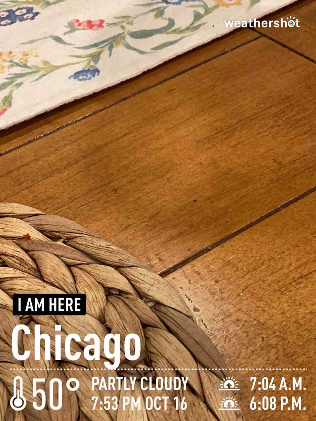 Weather in Chicago, 50°F — October 16, 2023 (community photo)
