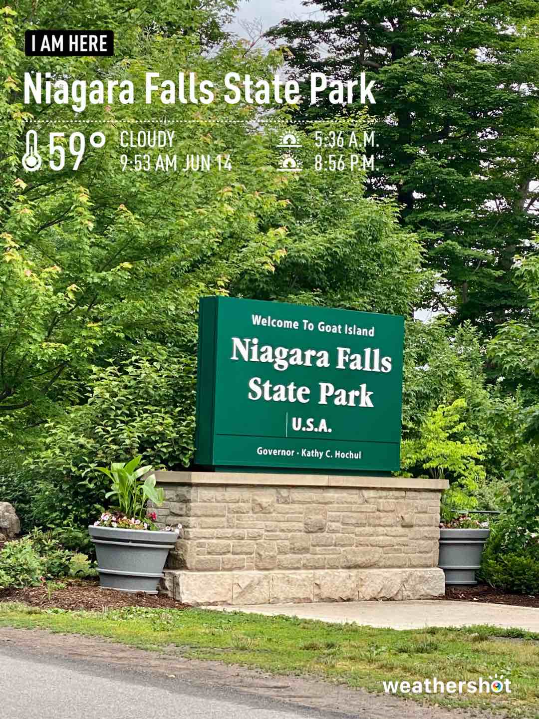 Cloudy weather in Niagara Falls, 59°F — June 14, 2023 (community photo)