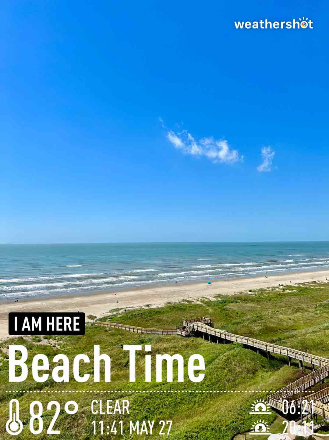 Weather in Galveston, 82°F — May 27, 2022 (community photo)