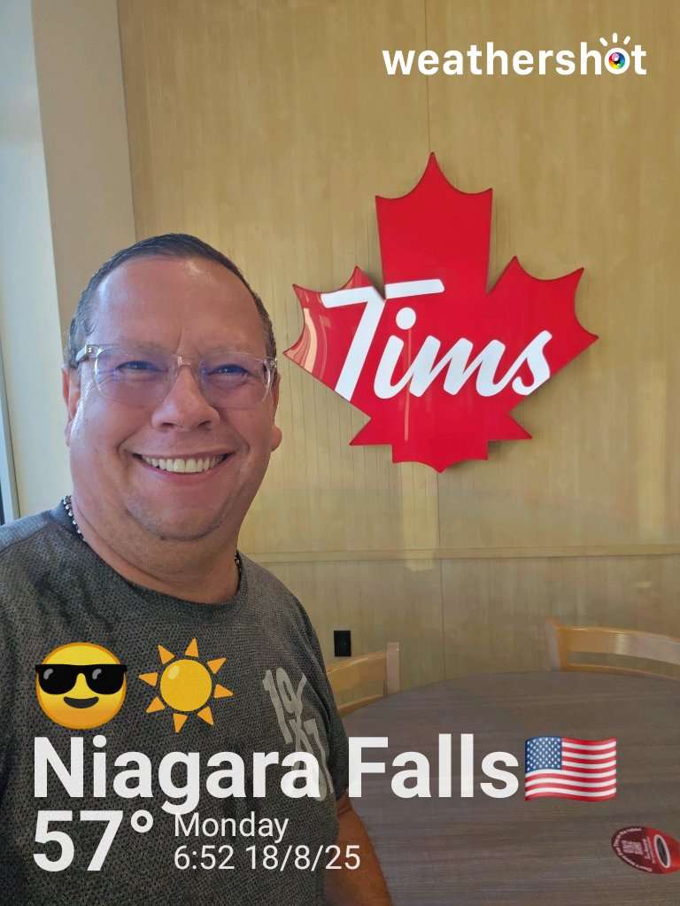 Clear weather in Niagara Falls, 57°F — August 18, 2025 (community photo)